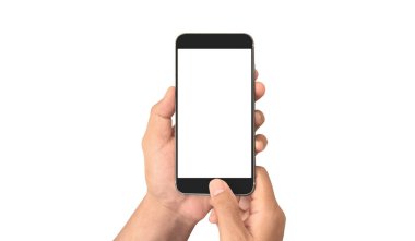 El ele tutuşan akıllı telefon aygıtı ve ekrana dokunma