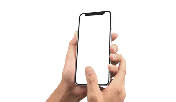 Tenuta Della Mano Dispositivo Smartphone Touch Screen — Foto Stock