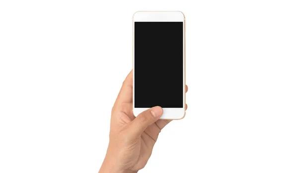 Tenuta Della Mano Dispositivo Smartphone Touch Screen — Foto Stock