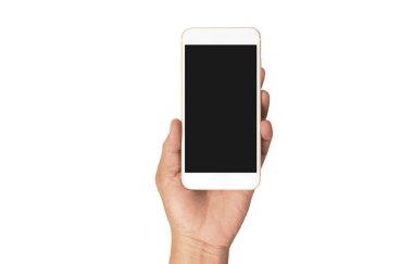 El ele tutuşan akıllı telefon aygıtı ve ekrana dokunma