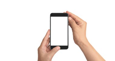 El ele tutuşan akıllı telefon aygıtı ve ekrana dokunma