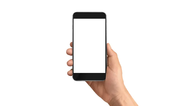 Tenuta Della Mano Dispositivo Smartphone Touch Screen — Foto Stock