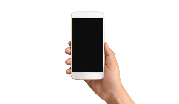 Tenuta Della Mano Dispositivo Smartphone Touch Screen — Foto Stock