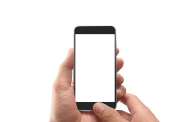 El ele tutuşan akıllı telefon aygıtı ve ekrana dokunma