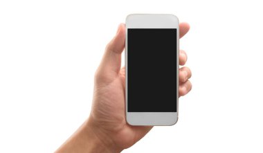 El ele tutuşan akıllı telefon aygıtı ve ekrana dokunma