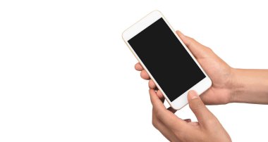 El ele tutuşan akıllı telefon aygıtı ve ekrana dokunma