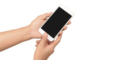 El ele tutuşan akıllı telefon aygıtı ve ekrana dokunma