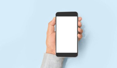 El ele tutuşan akıllı telefon aygıtı ve ekrana dokunma