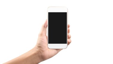 El ele tutuşan akıllı telefon aygıtı ve ekrana dokunma