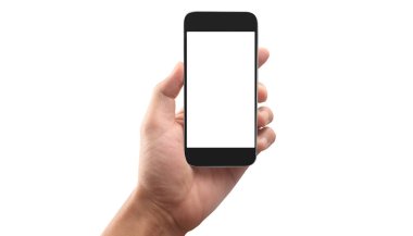 El ele tutuşan akıllı telefon aygıtı ve ekrana dokunma