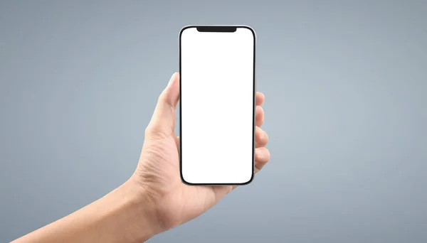 Tenuta Della Mano Dispositivo Smartphone Touch Screen — Foto Stock