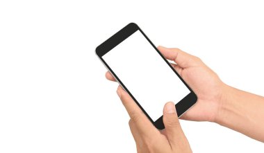 El ele tutuşan akıllı telefon aygıtı ve ekrana dokunma