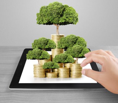 para ağacı büyüyen para kavramı 