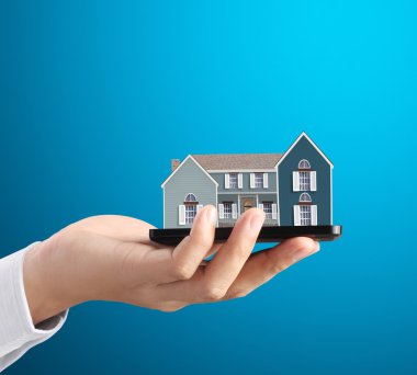 moderne mobiele telefoon in de hand 