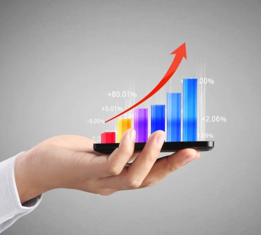 moderne mobiele telefoon in de hand 