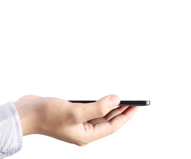 moderne mobiele telefoon in de hand 