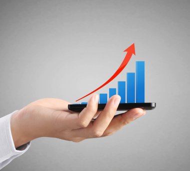 moderne mobiele telefoon in de hand 