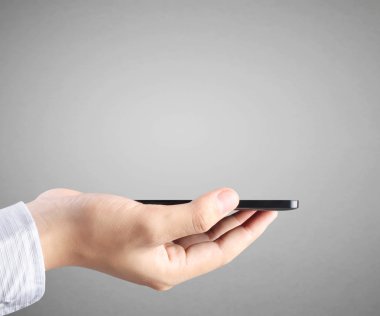 moderne mobiele telefoon in de hand 