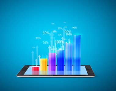 Grafik Tablet bilgisayarınızla holding 
