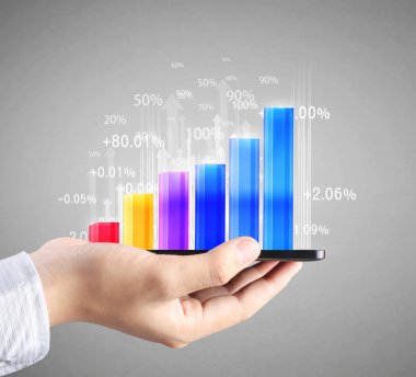 moderne mobiele telefoon in de hand 