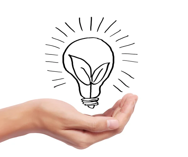 Hand drawing  light bulb — Stock Photo, Image