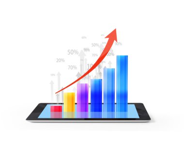 Grafik Tablet bilgisayarınızla holding 