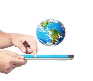 Tablet bilgisayar, holding adam bu görüntü bazı bileşenleri p vardır