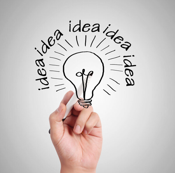 Ручной рисунок лампочки
 