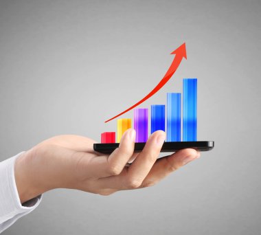 moderne mobiele telefoon in de hand 