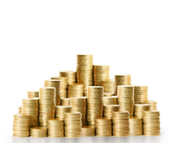 Coins graph stock — Stock Photo, Image