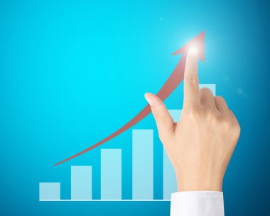 Yatırım kavramı, işadamı ile finansal simgeler ileri geri geliyor