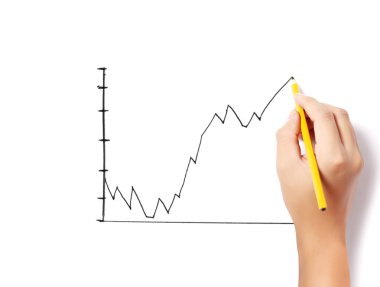 Erkek el çizimi izole grafiği göster 