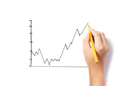 Erkek el çizimi izole grafiği göster 