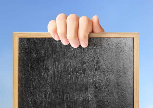 Man holding a blank  board — Stock Photo, Image