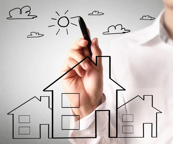 Büyüyen bir gayrimenkul grafik çizim