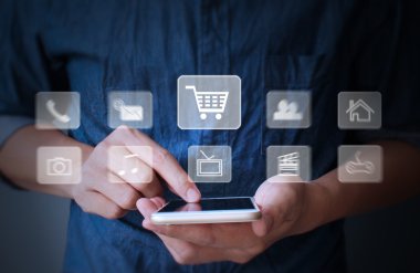 elinde modern smartphone