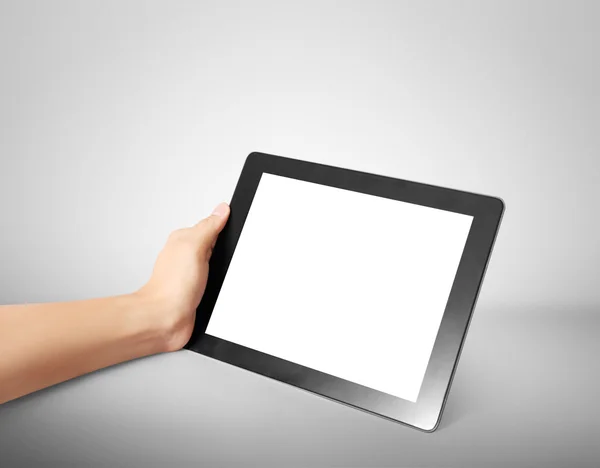 Touchscreen-Tablet halten — Stockfoto