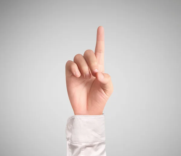 Man forefinger indicating of the direction — Stock Photo, Image