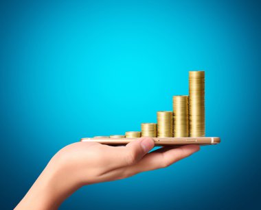 moderne mobiele telefoon in de hand 