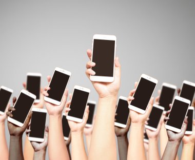 moderne mobiele telefoon in de hand 