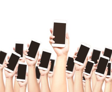 moderne mobiele telefoon in de hand 