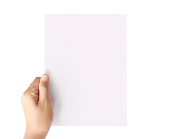 Hålla vit blank A4 papper — Stockfoto