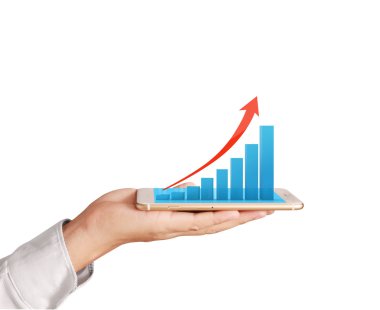 moderne mobiele telefoon in de hand 