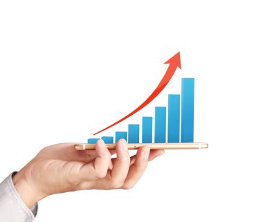 moderne mobiele telefoon in de hand 