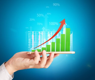 moderne mobiele telefoon in de hand 