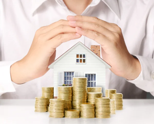 Money house from the coins — Stock Photo, Image