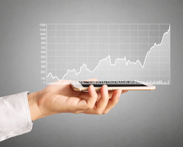 Smartphone tržní podíl graf — Stock fotografie