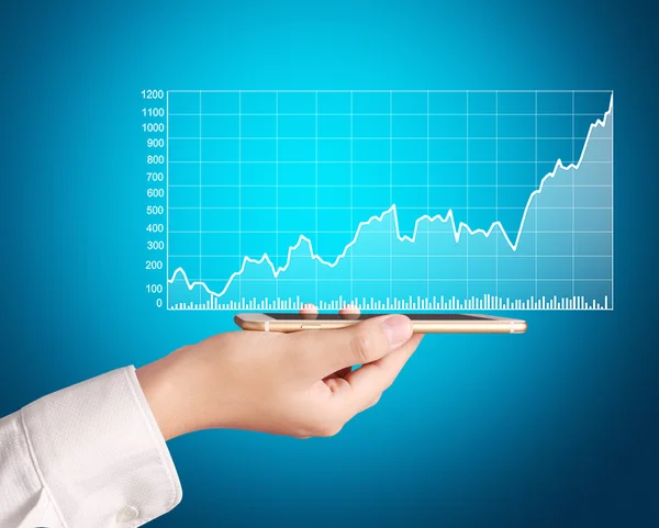 Smartphone tržní podíl graf — Stock fotografie