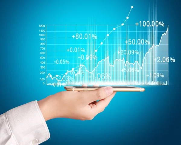 Gráfico de cuota de mercado smartphone — Foto de Stock