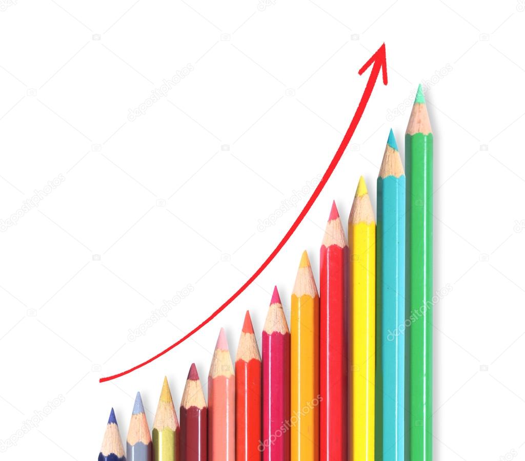 Pencil graph stock market